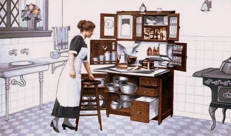 Kitchen sink - running water system - modern kitchen - industrial revolution